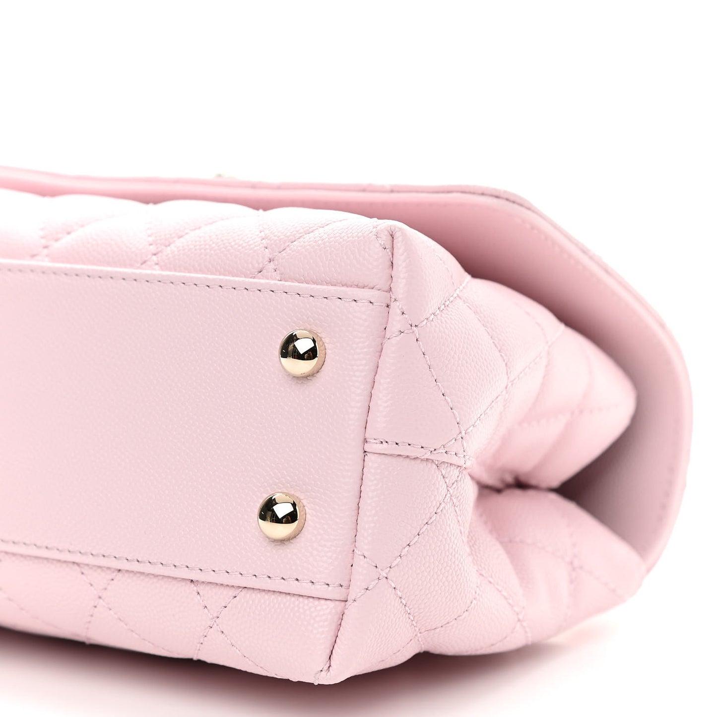 Caviar Quilted Mini Coco Handle Flap Light Pink