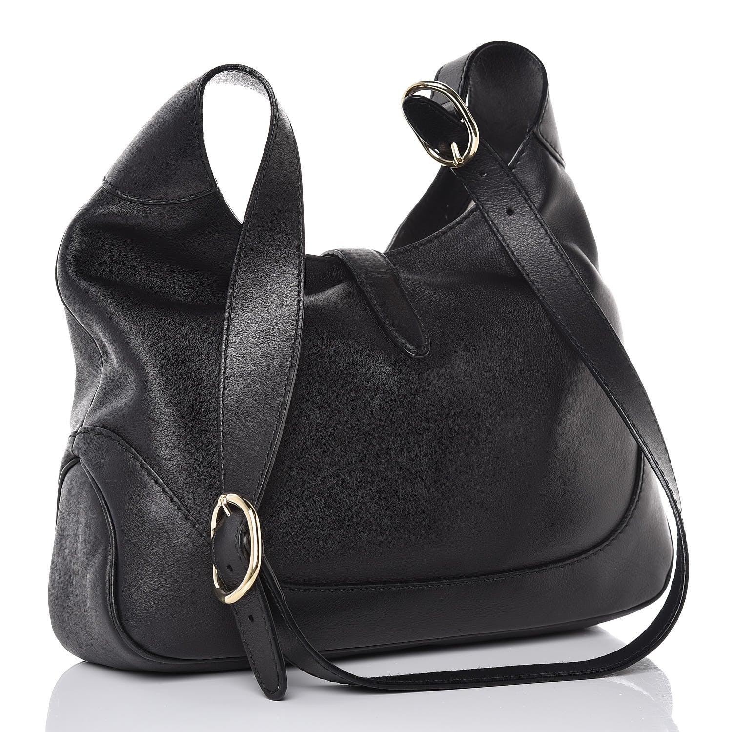 Gucci Calfskin Medium Jackie Shoulder Bag Black 3 of 19