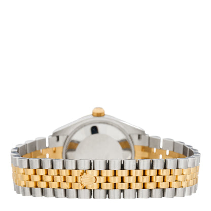 Rolex Stainless Steel 18K Yellow Gold Diamond 31mm Oyster Perpetual Datejust Watch Olive Green Roman 278273 3 of 5