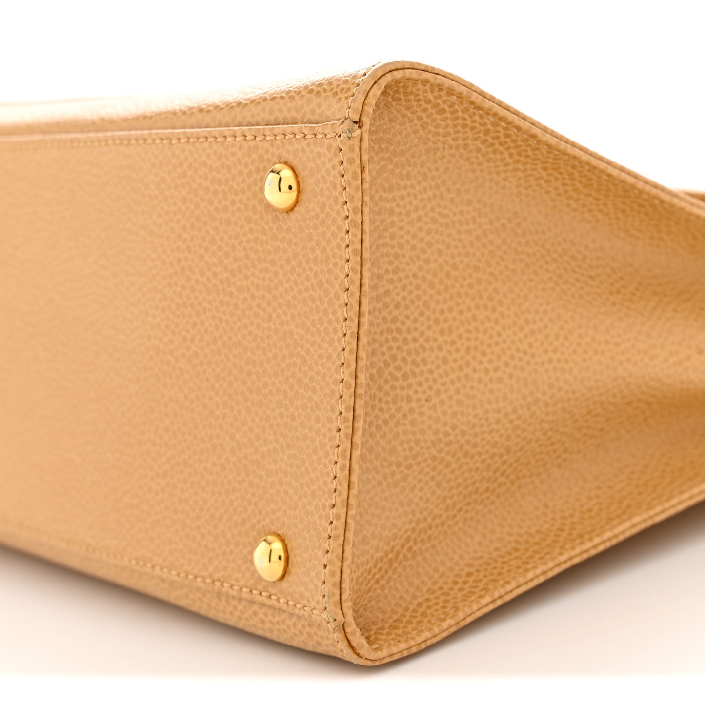 Caviar Flap Shoulder Bag Beige