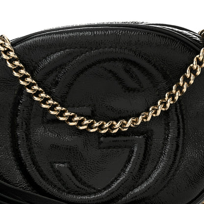Gucci Patent Mini Soho Chain Bag Black 8 of 13