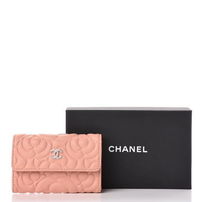 Chanel Goatskin Camellia Embossed Card Holder Wallet Light Pink 13 of 13