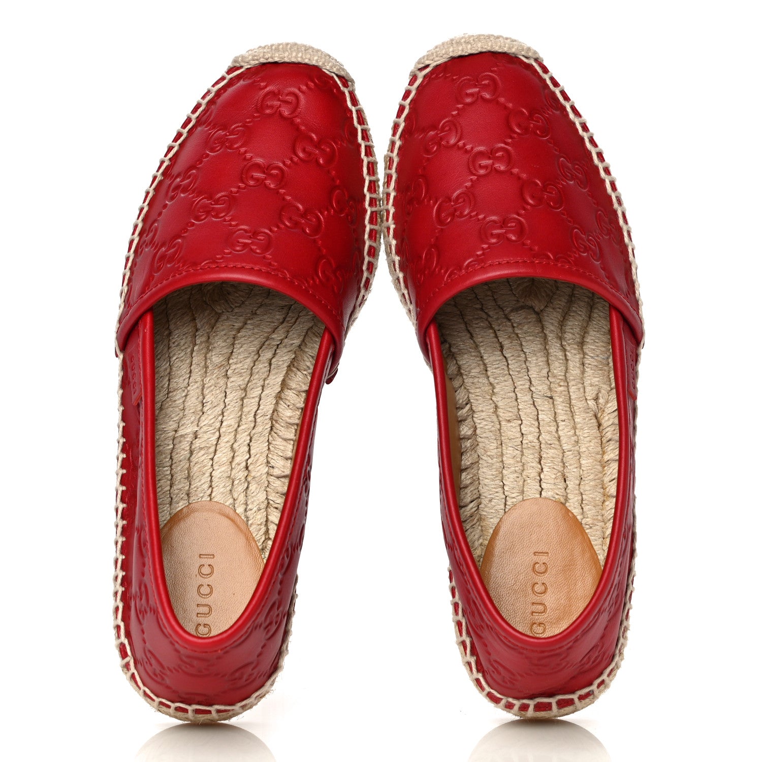 Gucci Guccissima Signature Espadrilles 36 Hibiscus Red 6 of 11