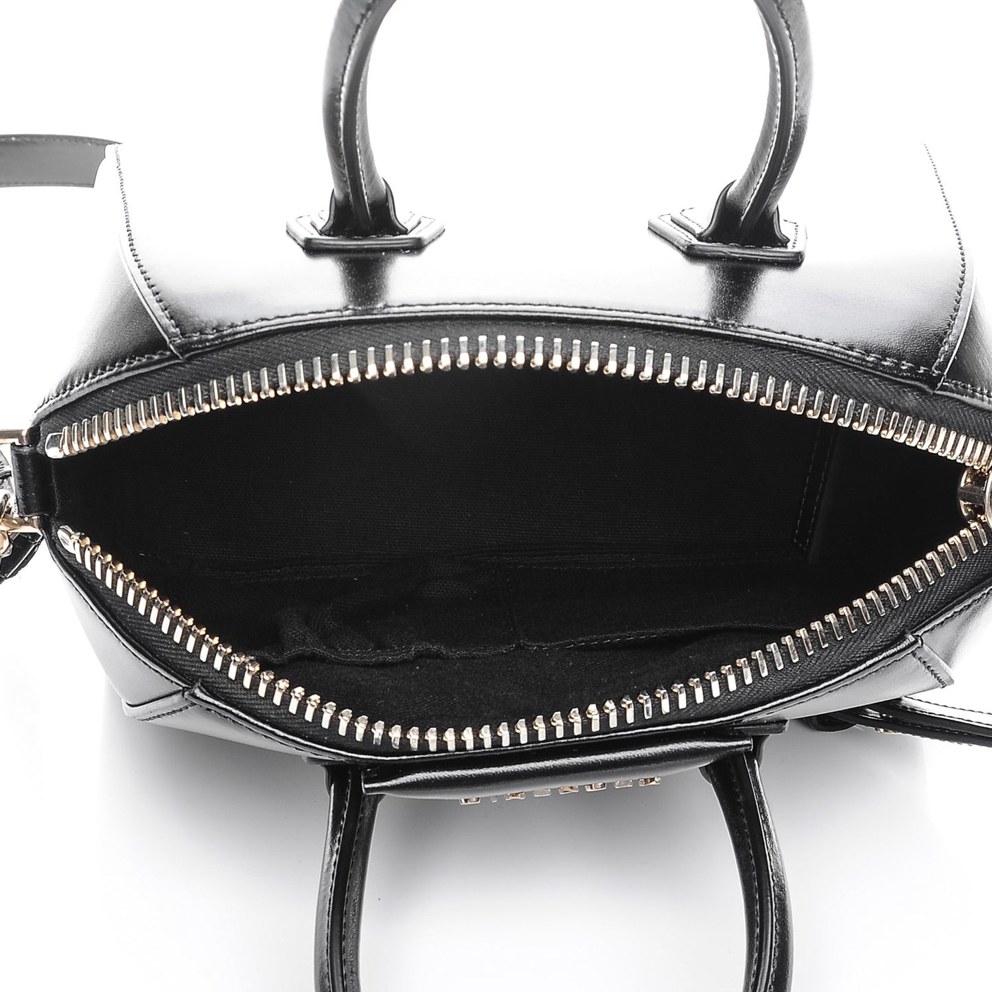 Shiny Lord Calfskin Mini Antigona Black