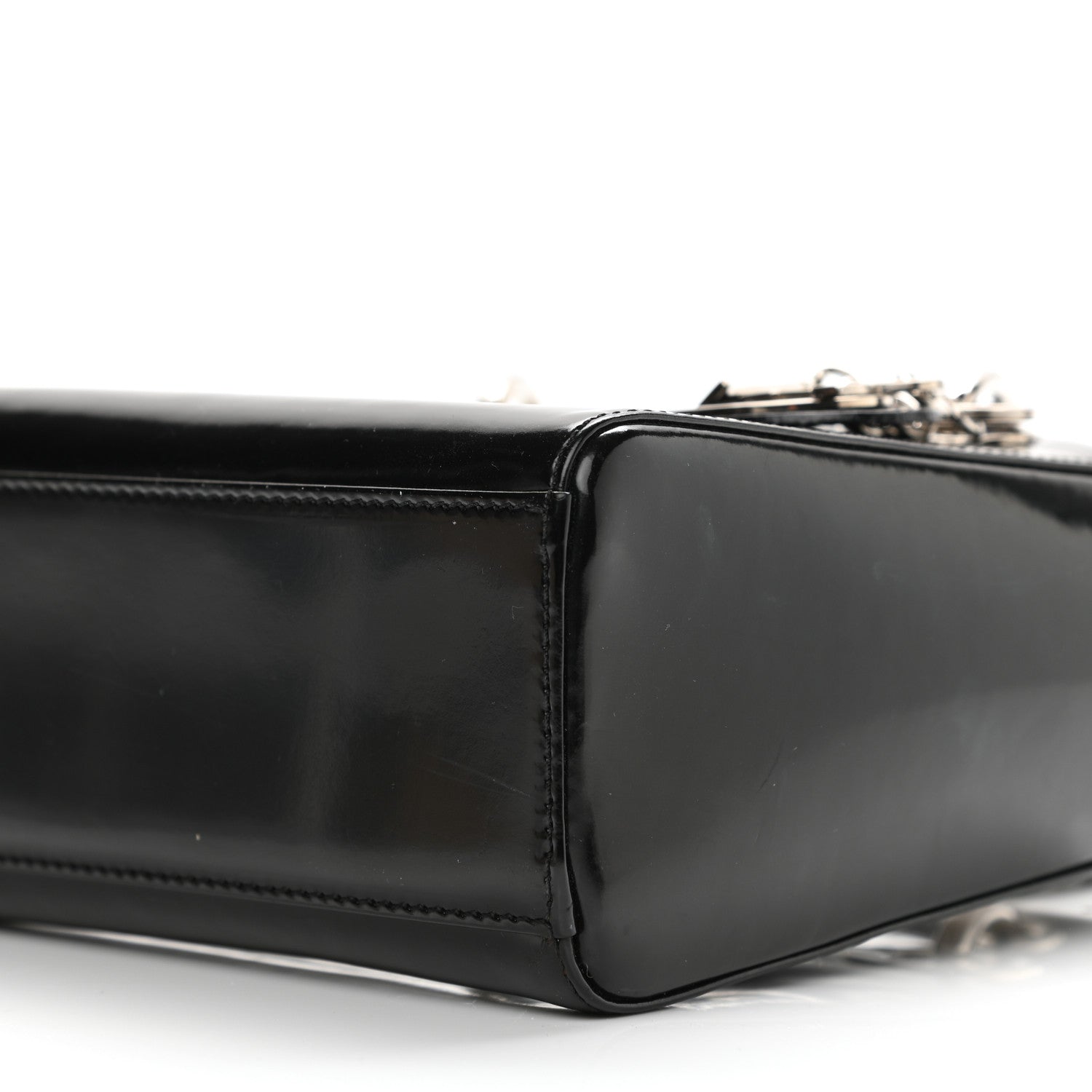Christian Dior Glazed Calfskin Mini Lady Dior Black 10 of 11