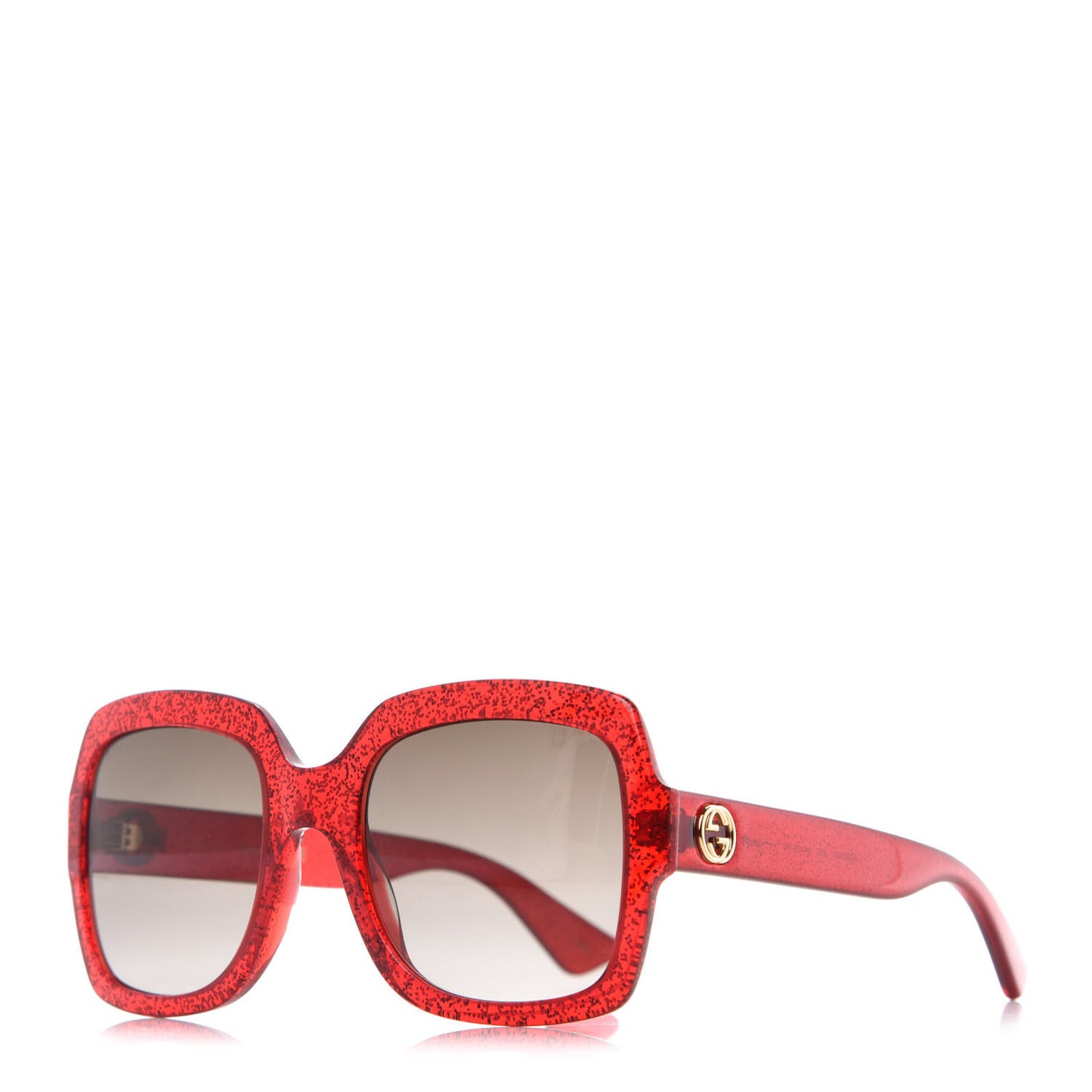 Square Frame GG 0036S Sunglasses Glitter Red