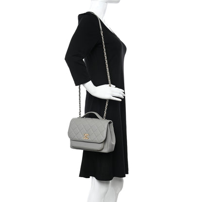 Chanel Caviar Quilted Medium Business Affinity Flap Grey 2 of 9