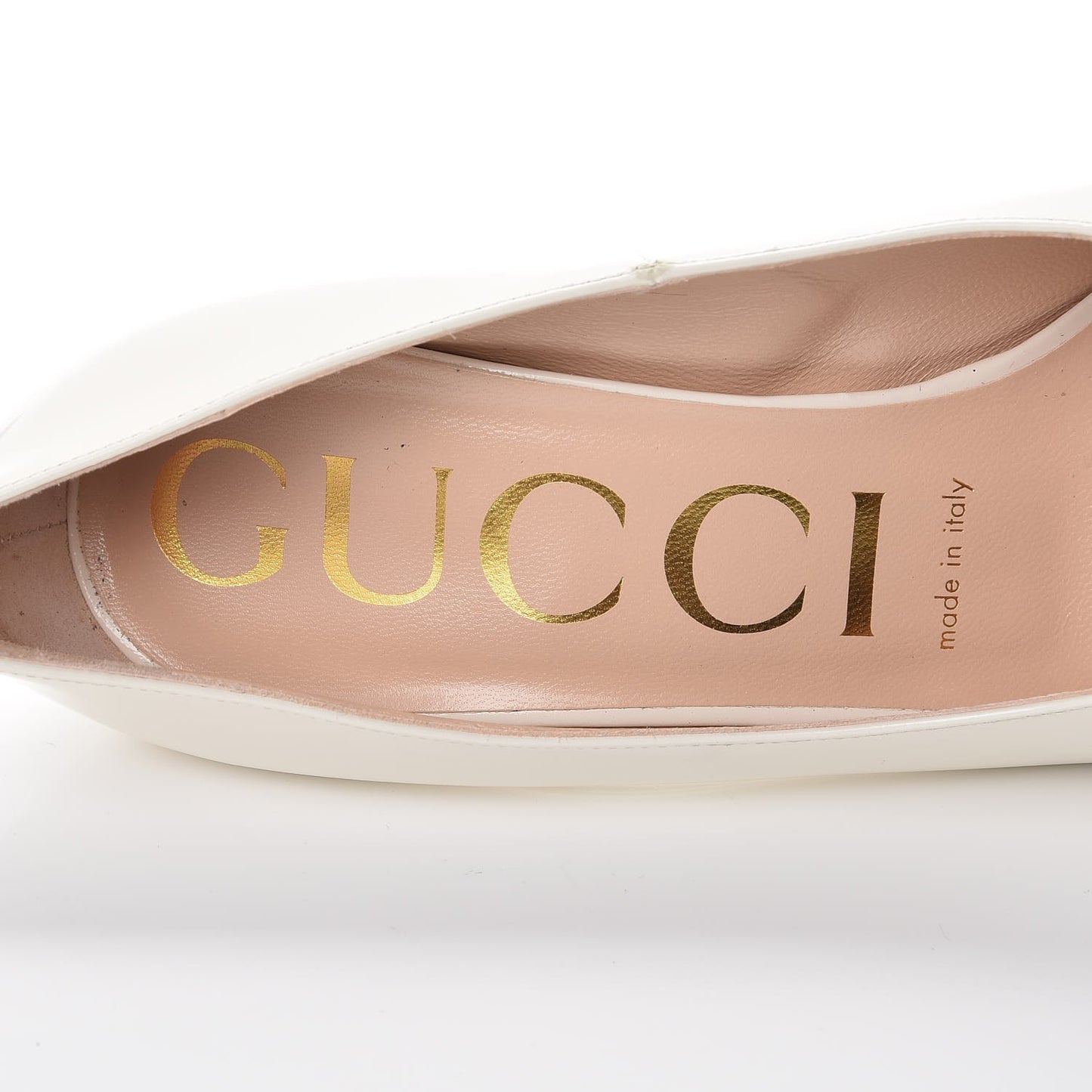 Polished Calfskin Removable Pearly Bow Elaisa Platform High Heel Pumps 37.5 White Magnolia