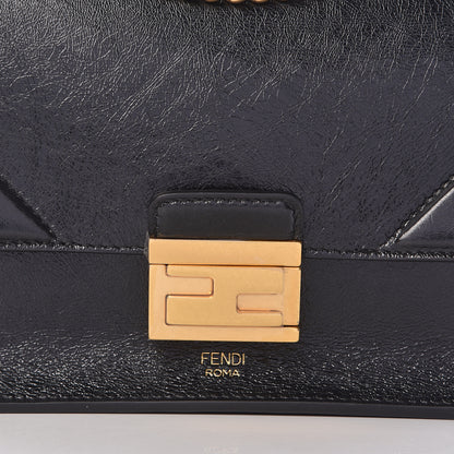 Fendi Agnello Old Shine Small Kan U Shoulder Bag Black 10 of 10