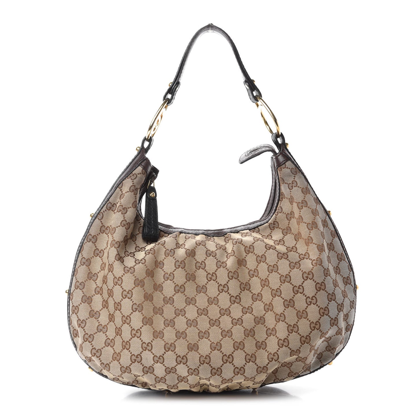 Monogram Medium Interlocking Hobo Dark Brown