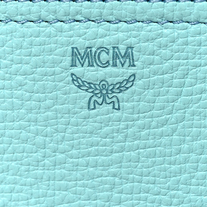 MCM Grained Calfskin Mini Tote Light Blue 6 of 10