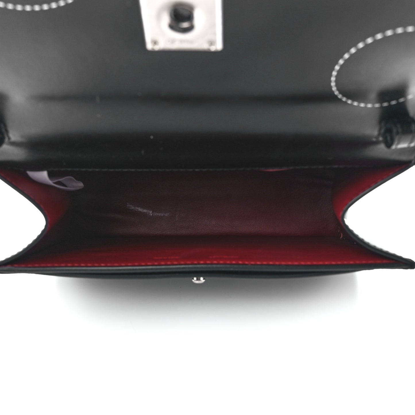 Calfskin Jitney 2.8 Cut Here Shoulder Bag Black