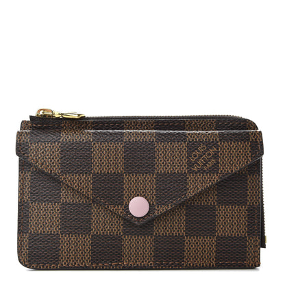 Louis Vuitton Damier Ebene Recto Verso Card Holder Rose Ballerine 1 of 7