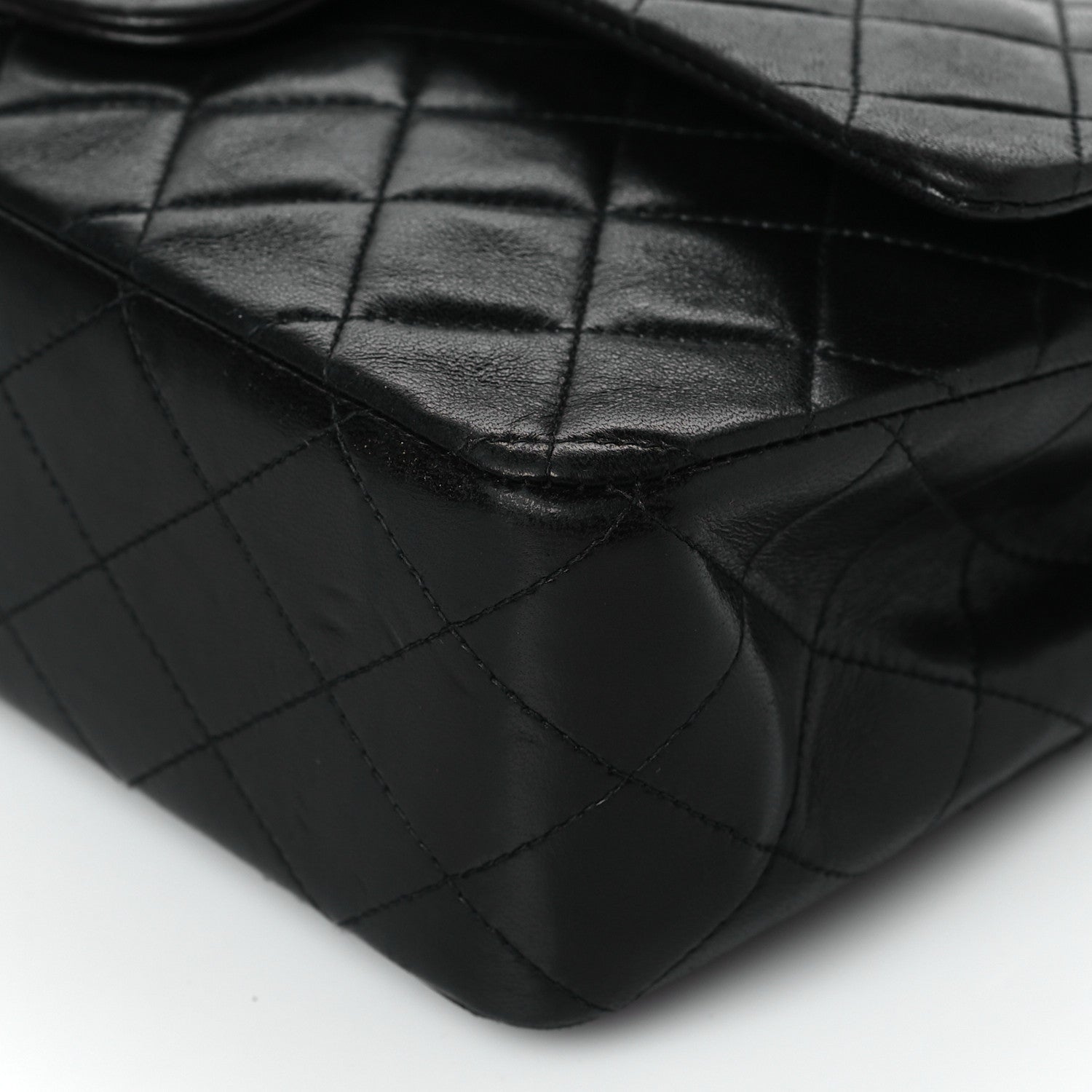 Chanel Lambskin Quilted Medium Double Flap Black 10 of 10