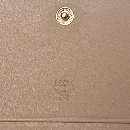MCM Visetos Tri-Fold Wallet Beige 8 of 14