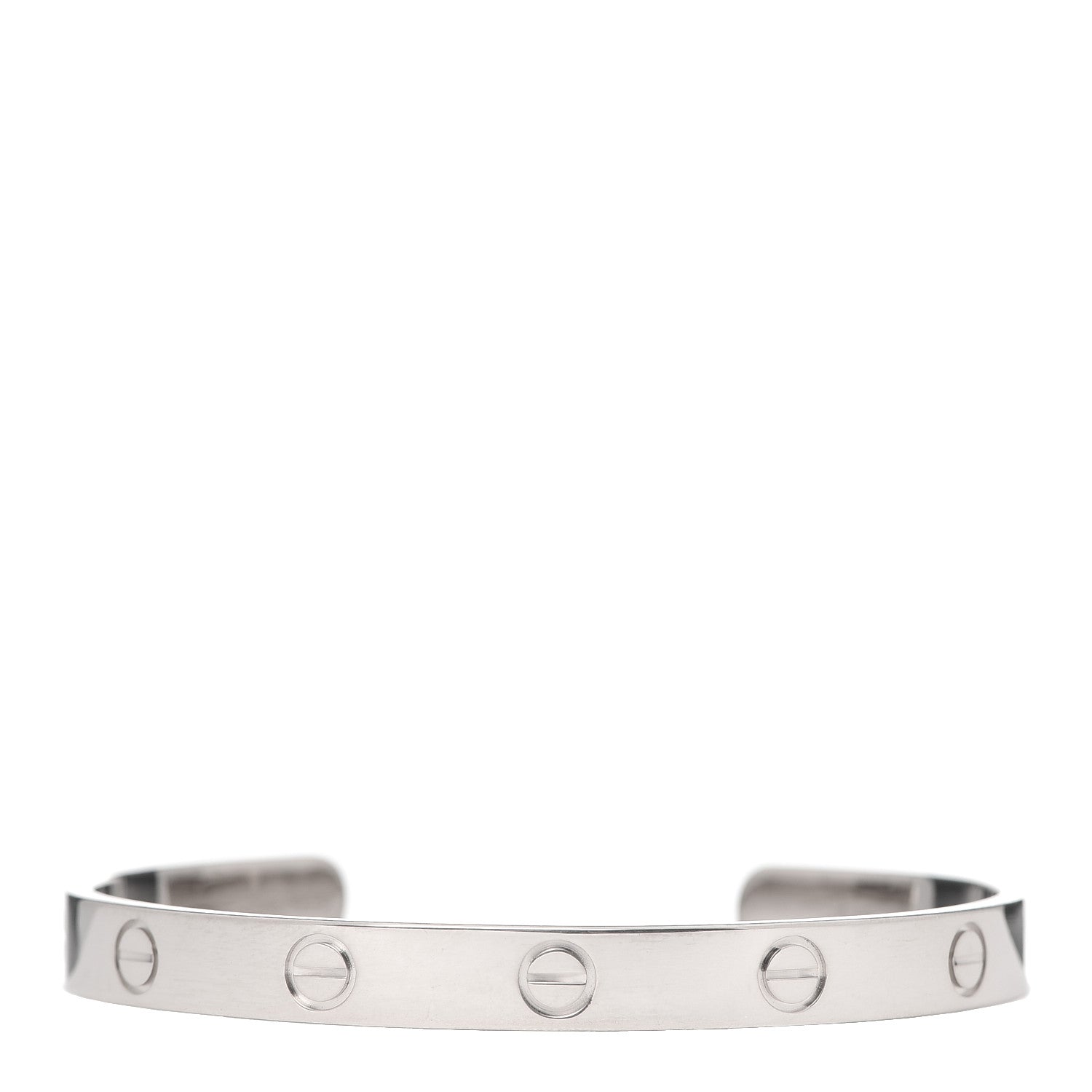 Cartier 18K White Gold LOVE Cuff Bracelet 17 1 of 4