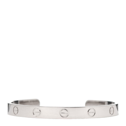 Cartier 18K White Gold LOVE Cuff Bracelet 17 1 of 4