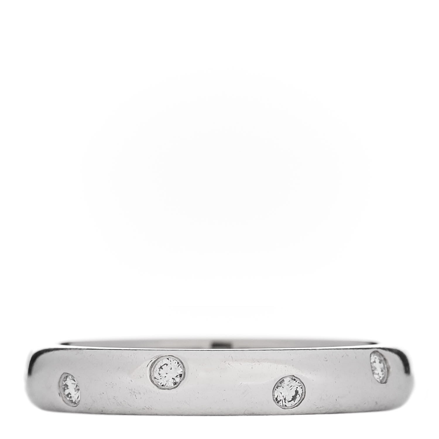 Tiffany Platinum Diamond 3mm Etoile Band Ring 48 4.5 1 of 5