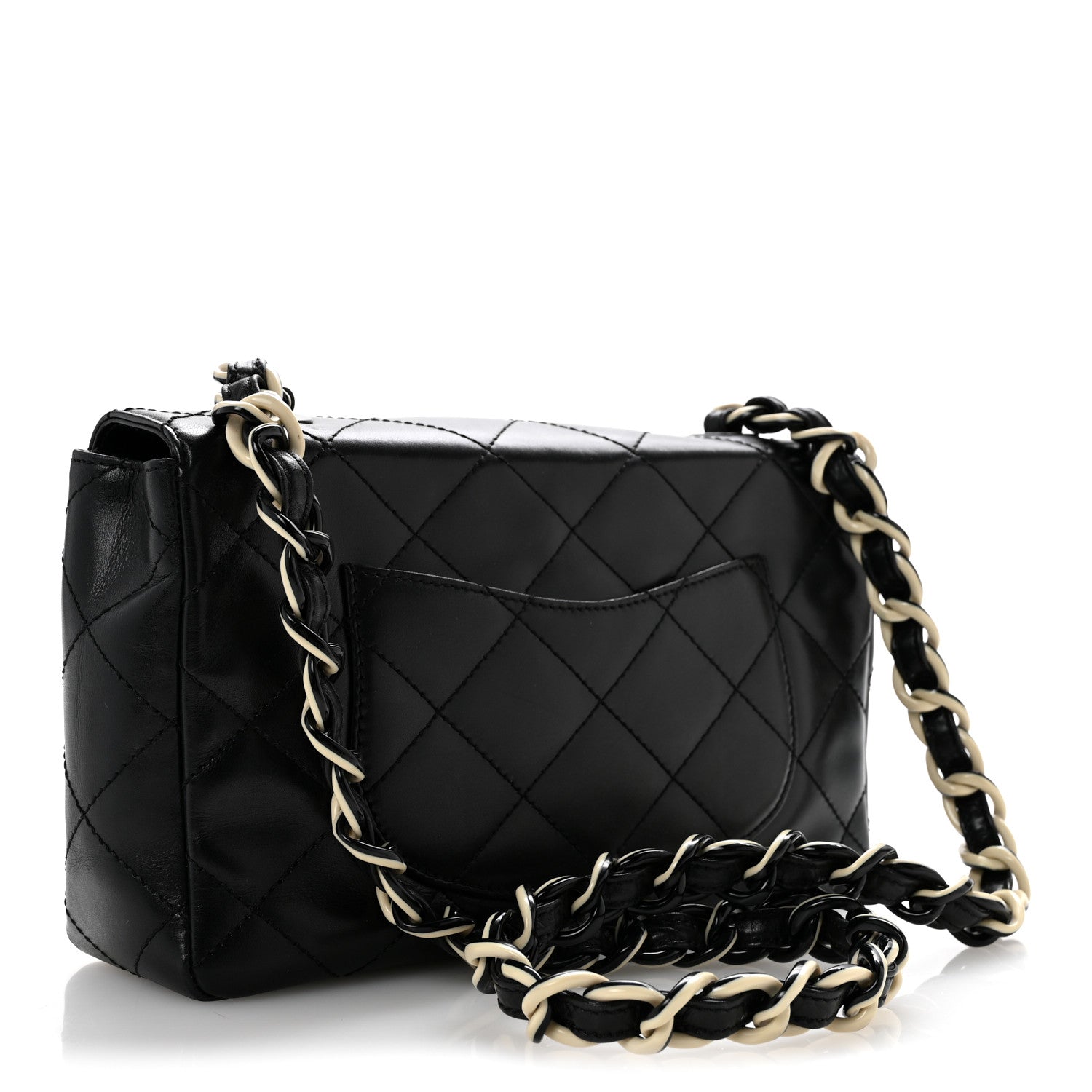 Chanel Lambskin Bekko Resin Medium Single Flap Black 3 of 14