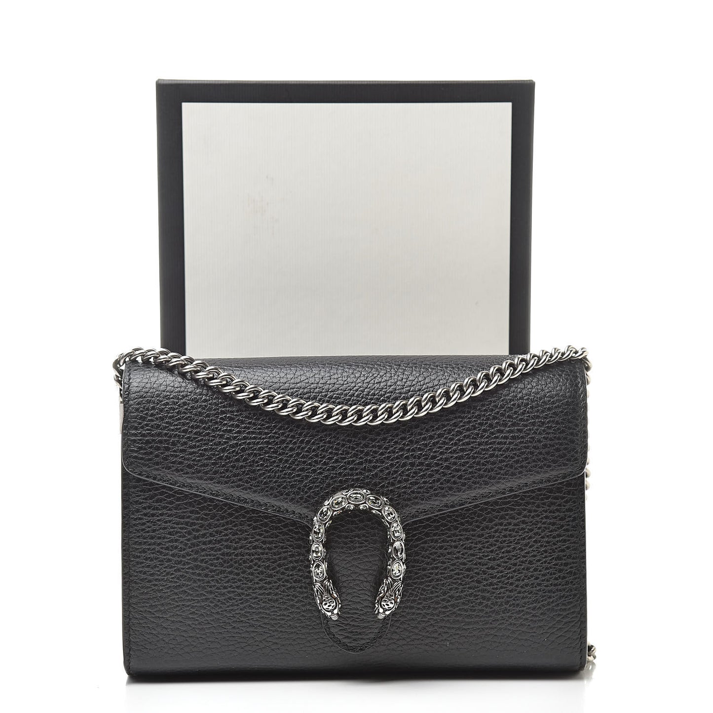 Calfskin Mini Dionysus Chain Wallet Black
