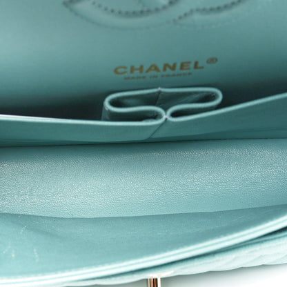 Chanel Caviar Quilted Medium Double Flap Light Blue 5 of 10