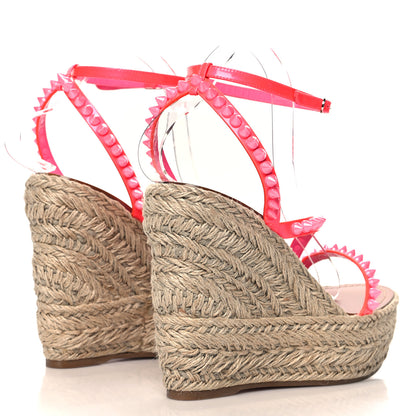 Christian Louboutin Patent Mafaldina 120 Wedge Sandals 41 Pink 5 of 8
