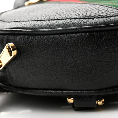 Gucci Grained Calfskin Web Mini Ophidia Round Backpack Black 9 of 10