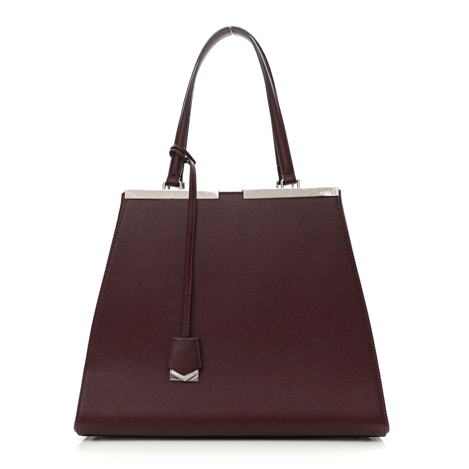 Fendi Vitello Elite Flamingo Large 3Jours Tote Bordeaux 1 of 9