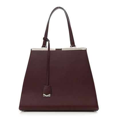 Fendi Vitello Elite Flamingo Large 3Jours Tote Bordeaux 1 of 9