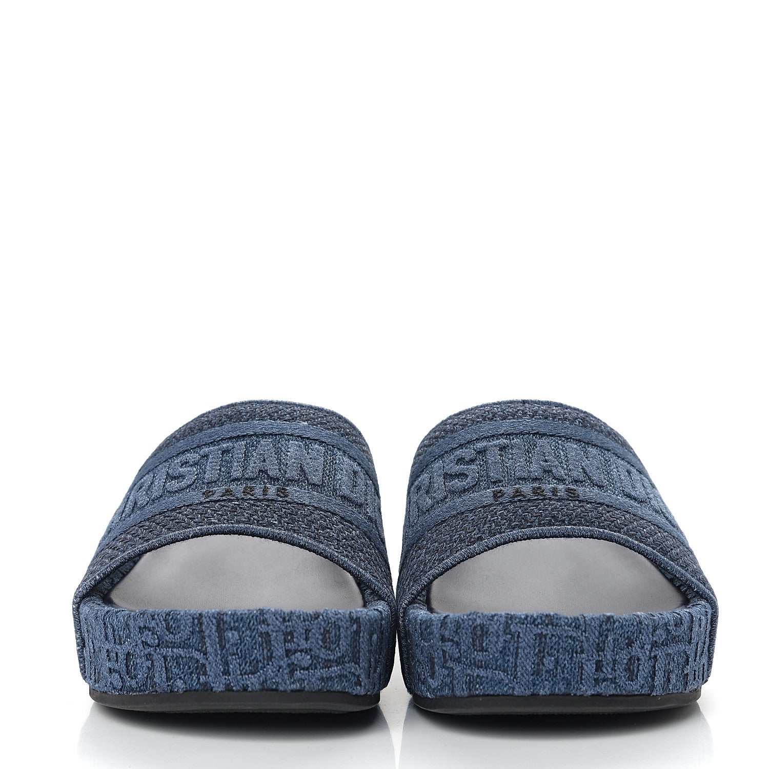 Christian Dior Oblique Denim D-Way Platform Sandal 38 Blue 2 of 9