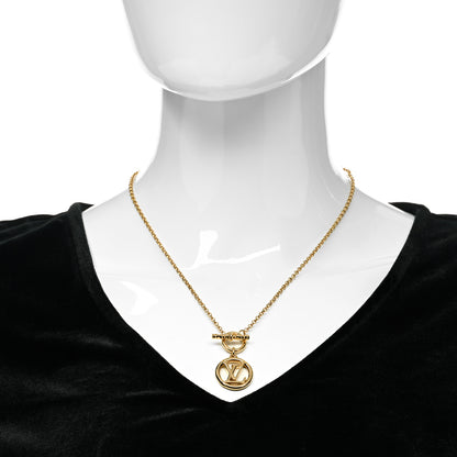 Louis Vuitton Metal Baby Louise Necklace Gold 2 of 4