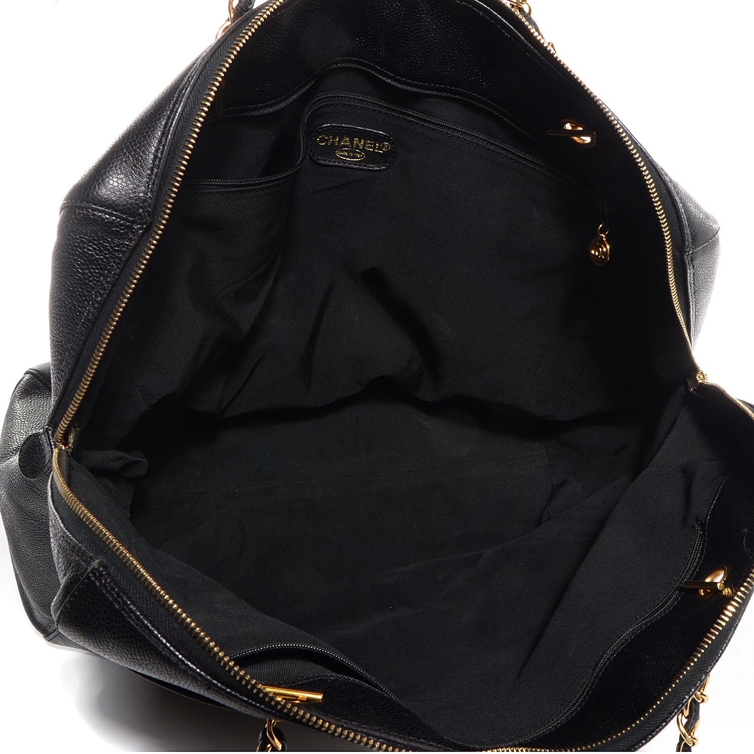 Chanel Caviar Large CC Shoulder Bag Black 5 of 8