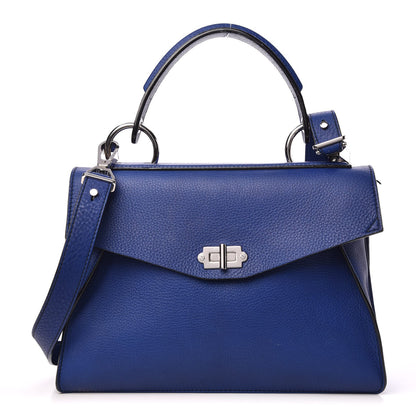 Proenza Schouler Grained Calfskin Medium Hava Top Handle Bag Lapis 1 of 9