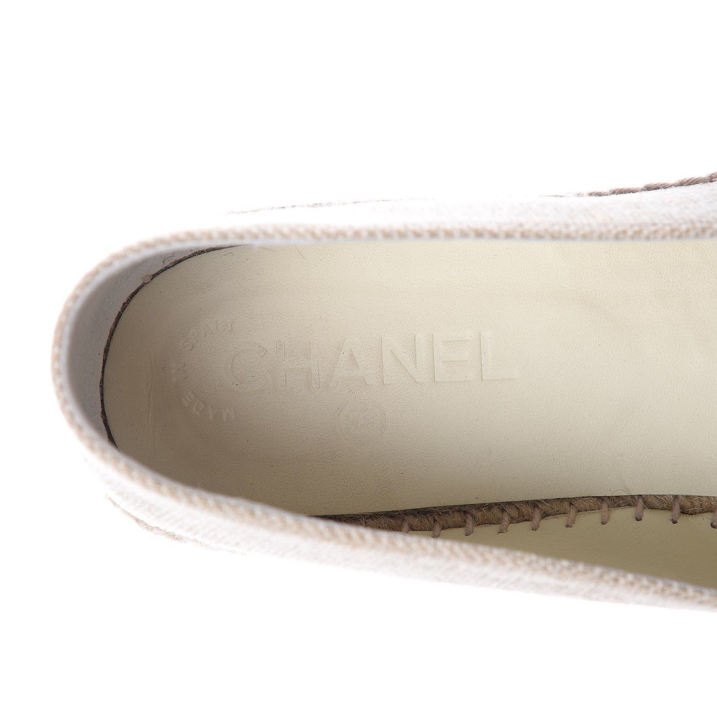 Toile Sequin CC Espadrilles 42 Beige Black