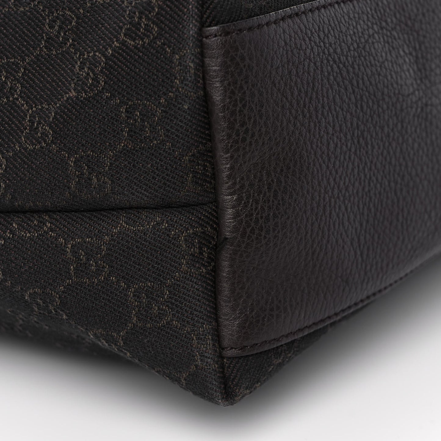 Nylon Monogram Large Tote Dark Brown