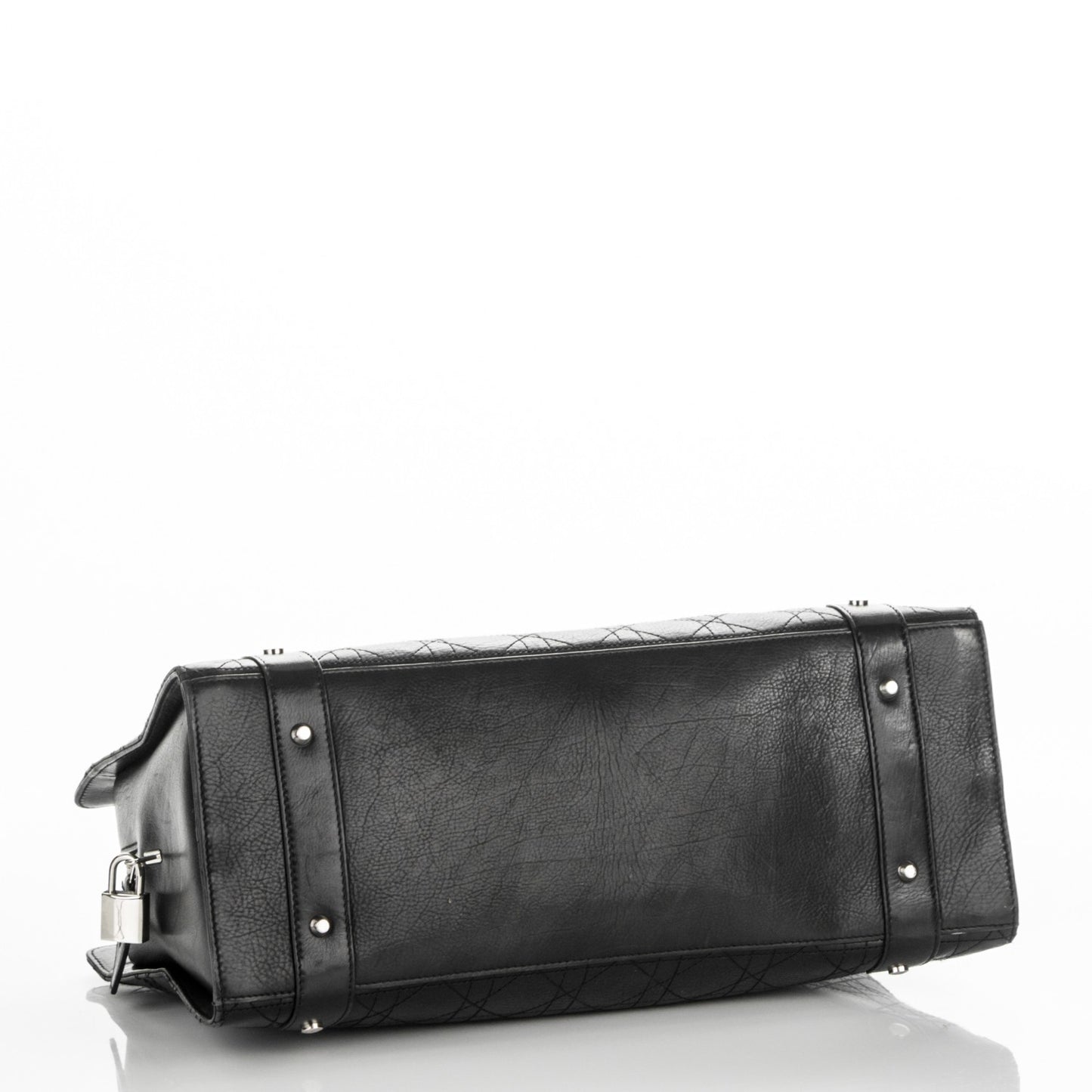 Calfskin Cannage Stitched Large East West Lady Dior Black