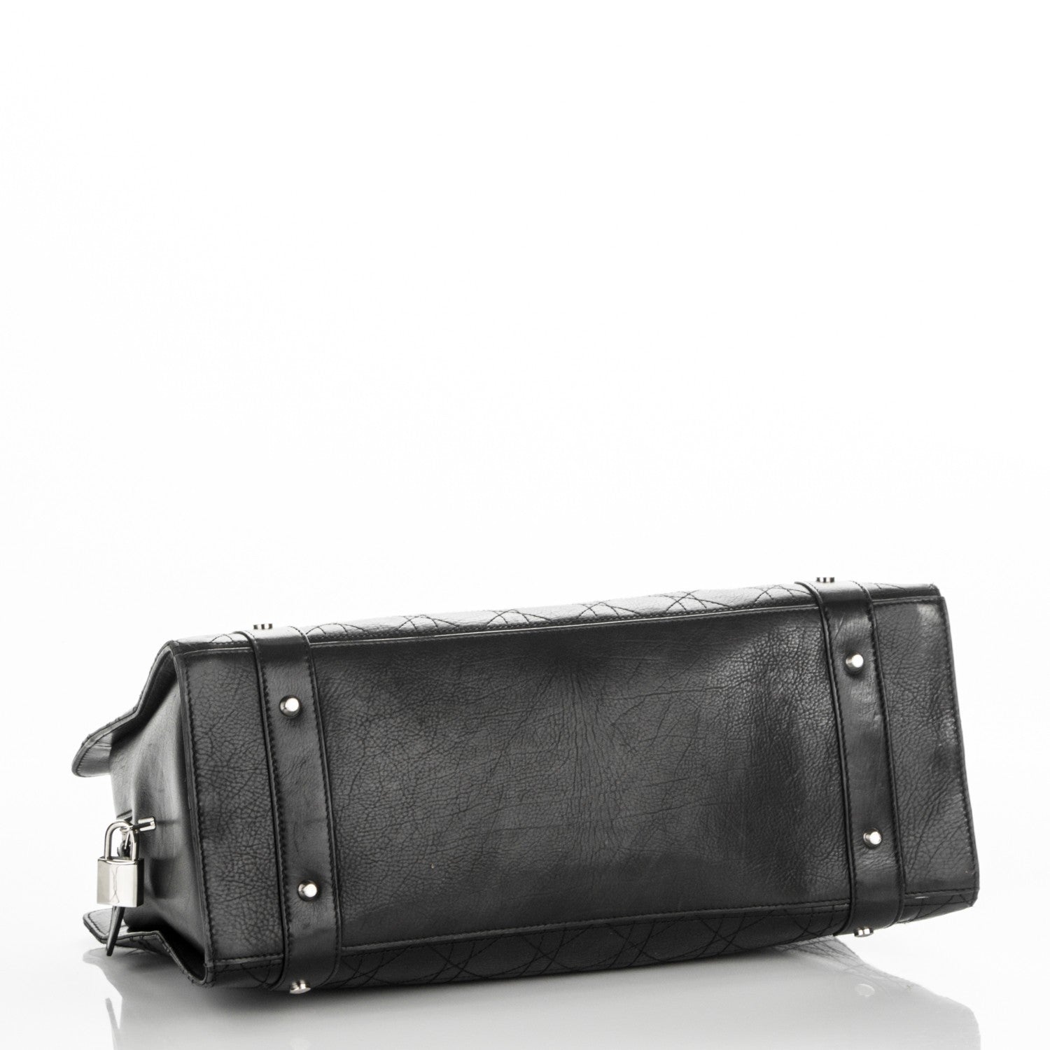 Christian Dior Calfskin Cannage Stitched Large East West Lady Dior Black 4 of 7