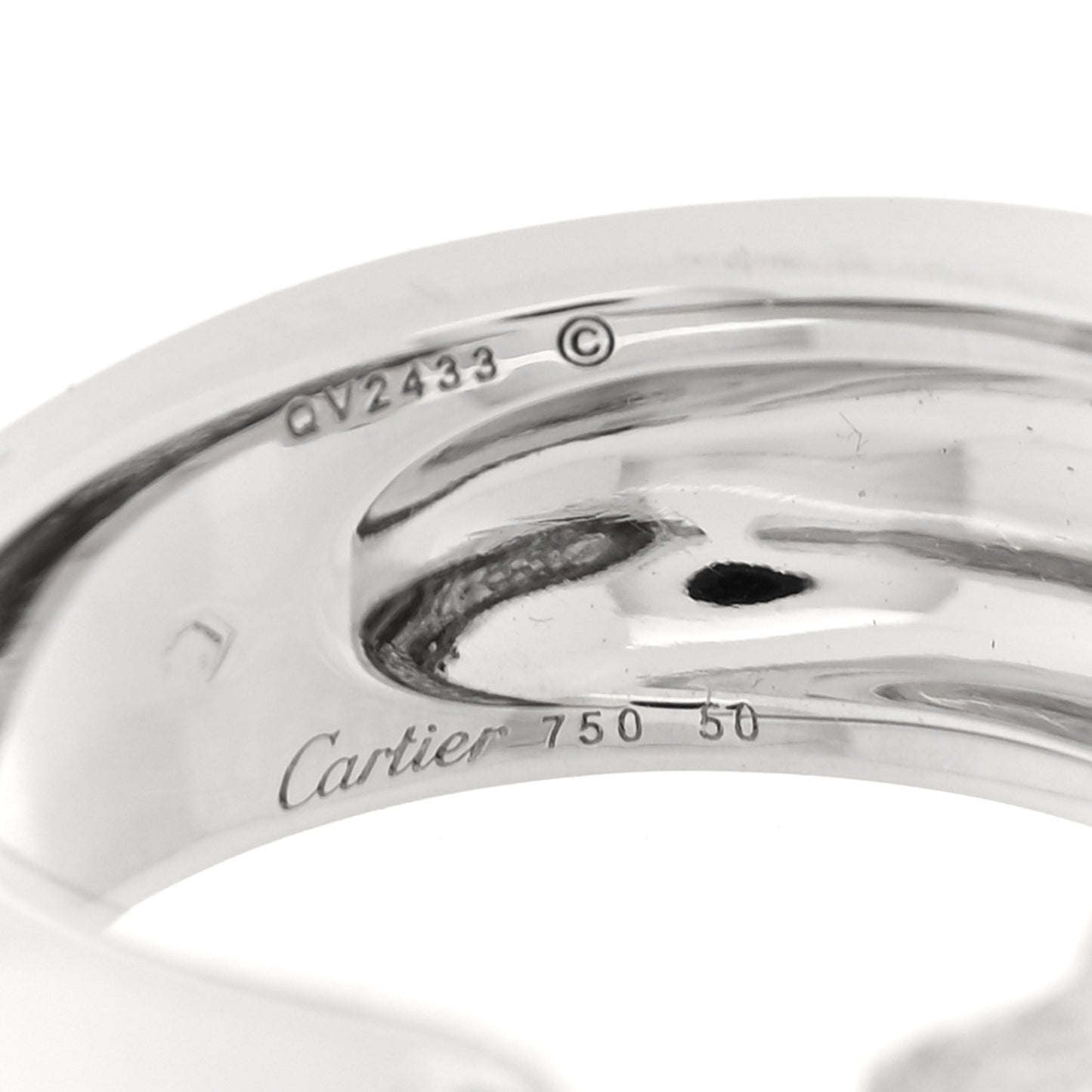 18K White Gold Diamond Black Onyx Emerald Panthere De Cartier Ring 50 5.25