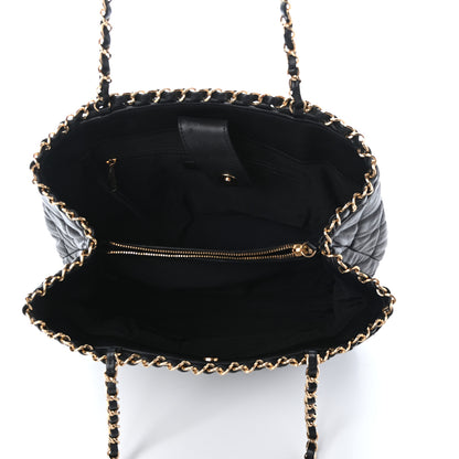 Chanel Calfskin Quilted Small Chain Me Tote Black 5 of 10