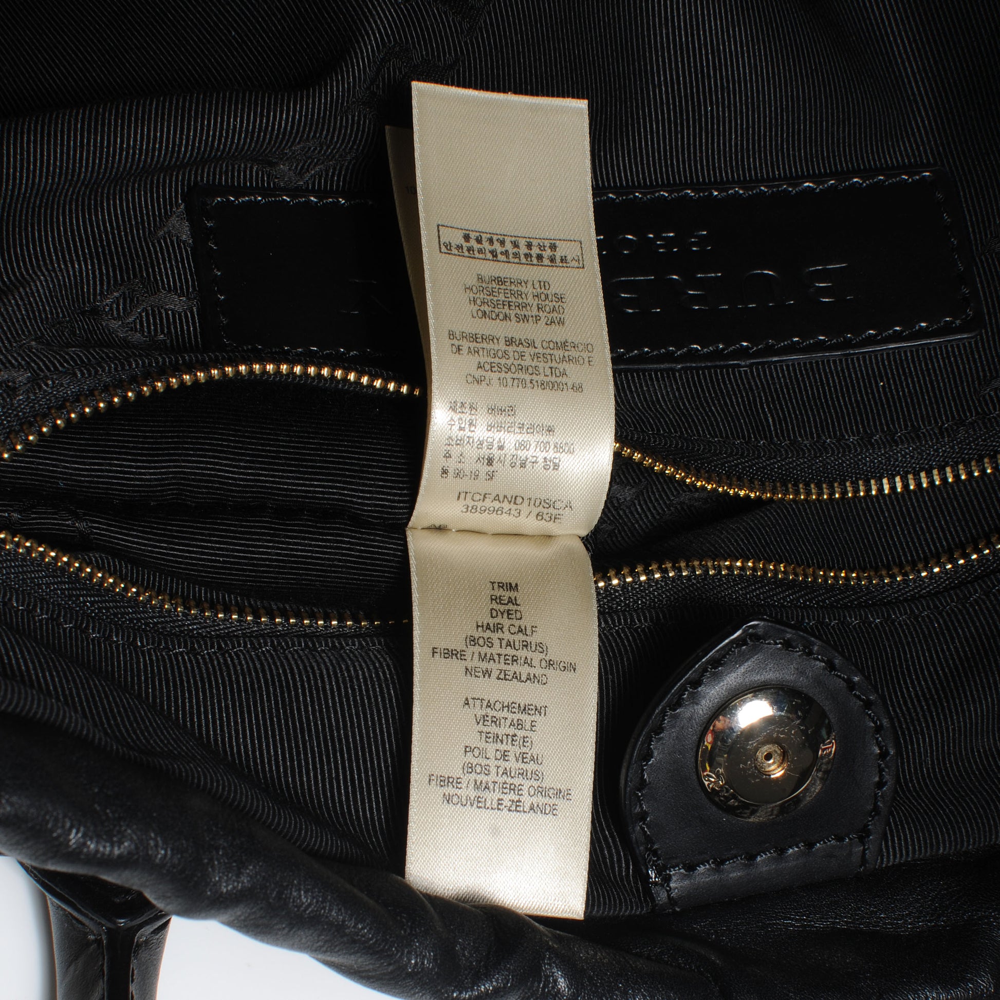Burberry Prorsum Leather Calf Hair Dinton Small Satchel Black 12 of 12