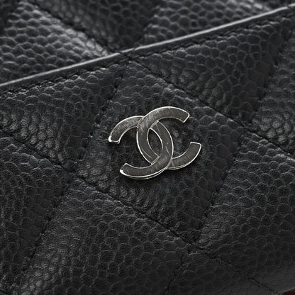 Chanel Caviar Quilted Compact French Flap Wallet Black 10 of 12