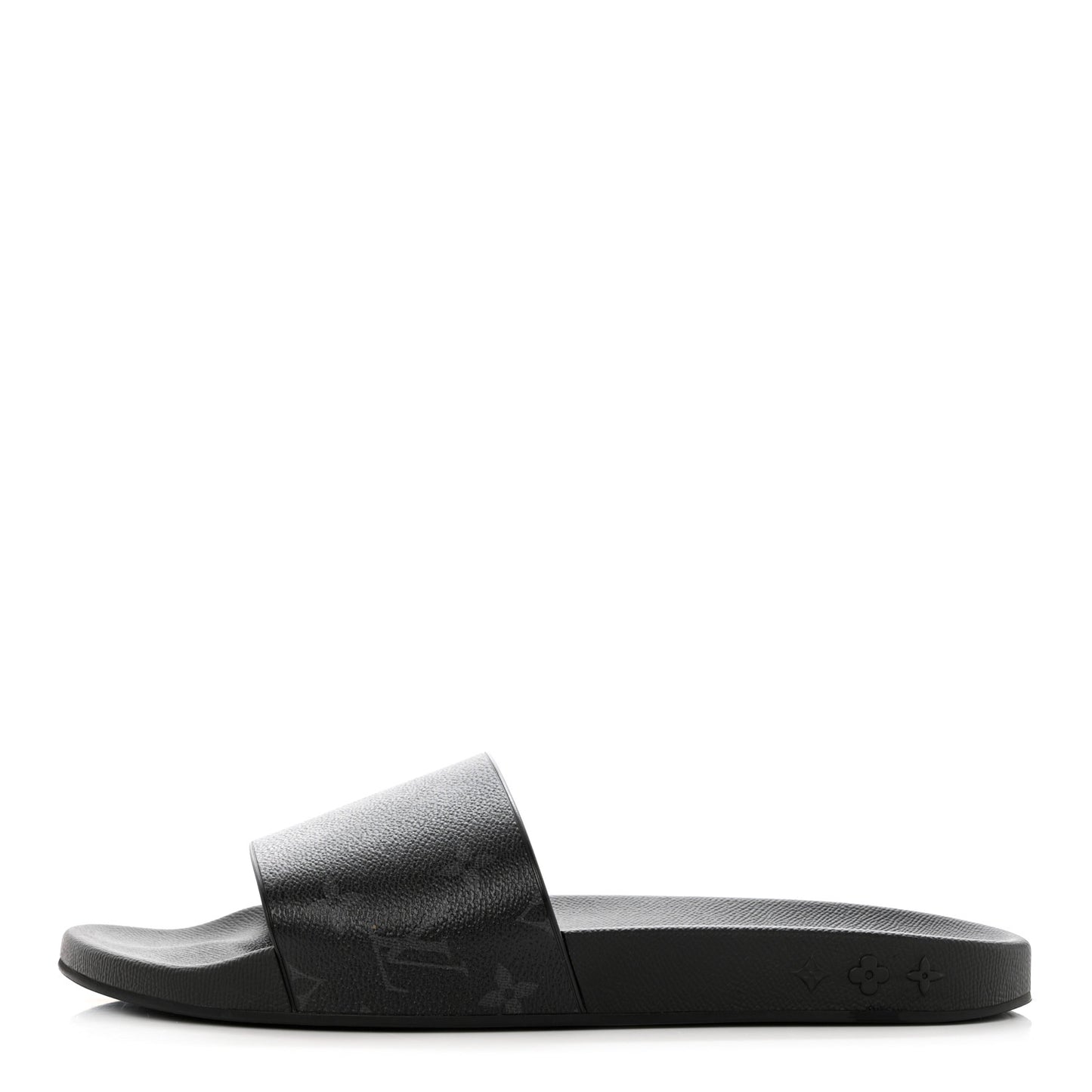 Rubber Monogram Eclipse Mens Waterfront Mules 10 Black