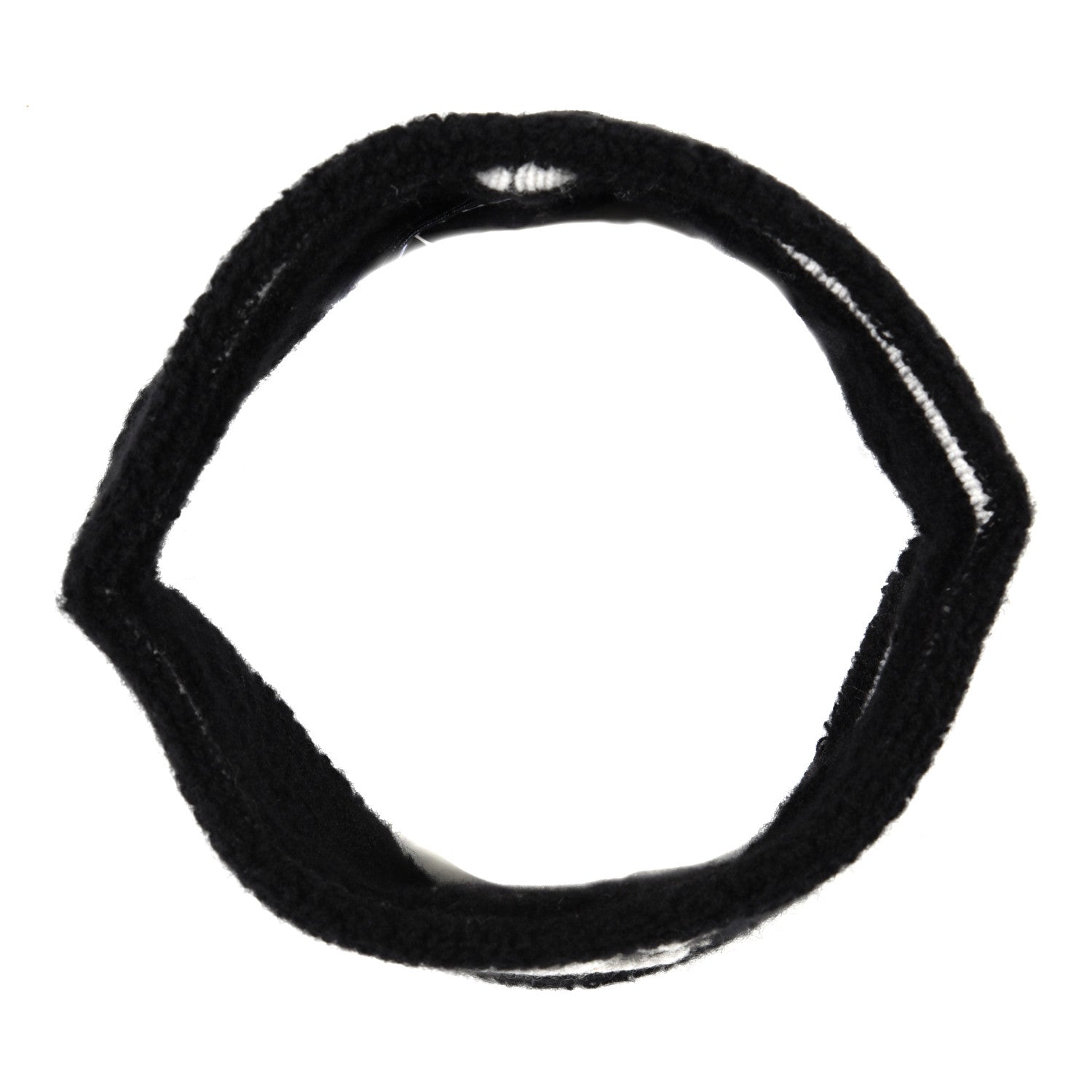Chanel Cashmere CC Headband Black White 3 of 4