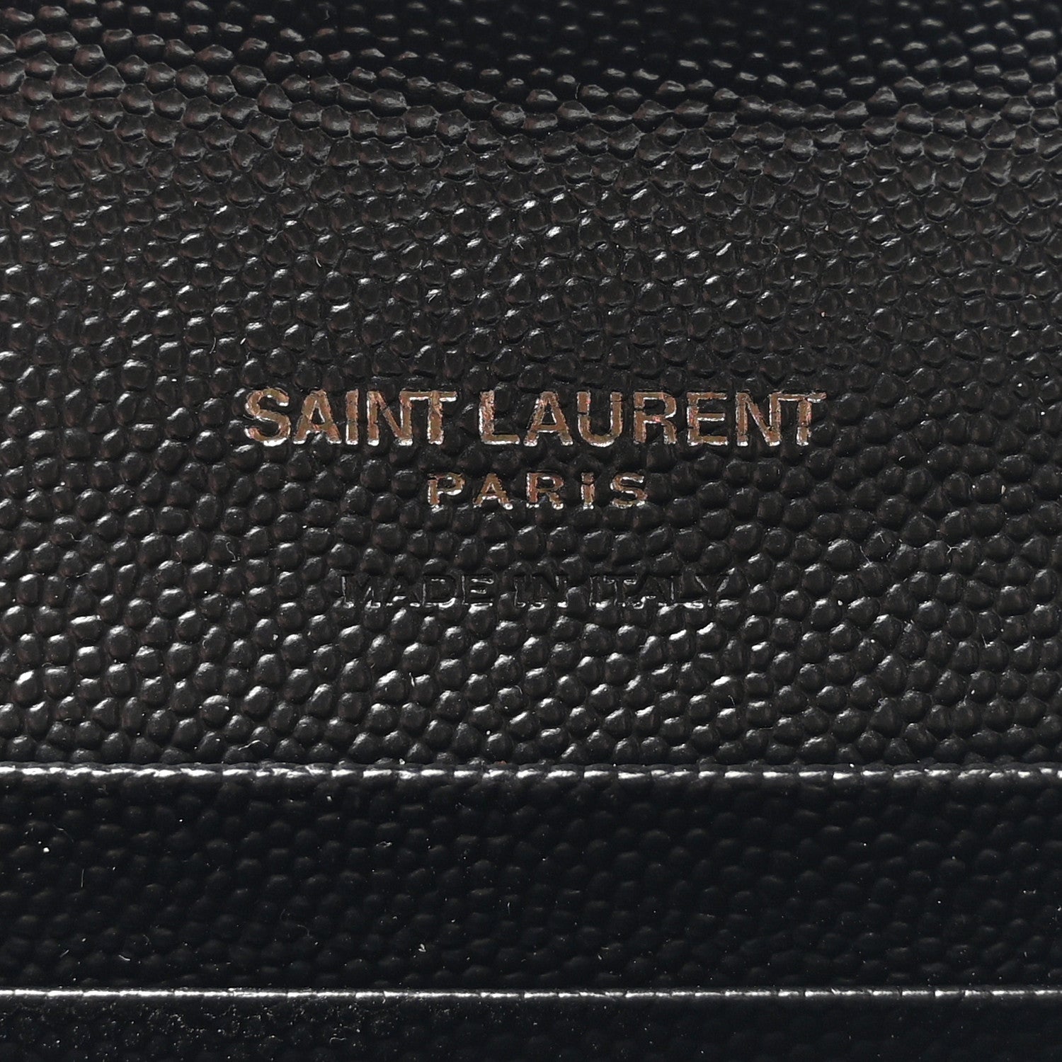 Saint Laurent Grain De Poudre Matelasse Chevron Small Monochome Monogram Envelope Wallet Black 6 of 7
