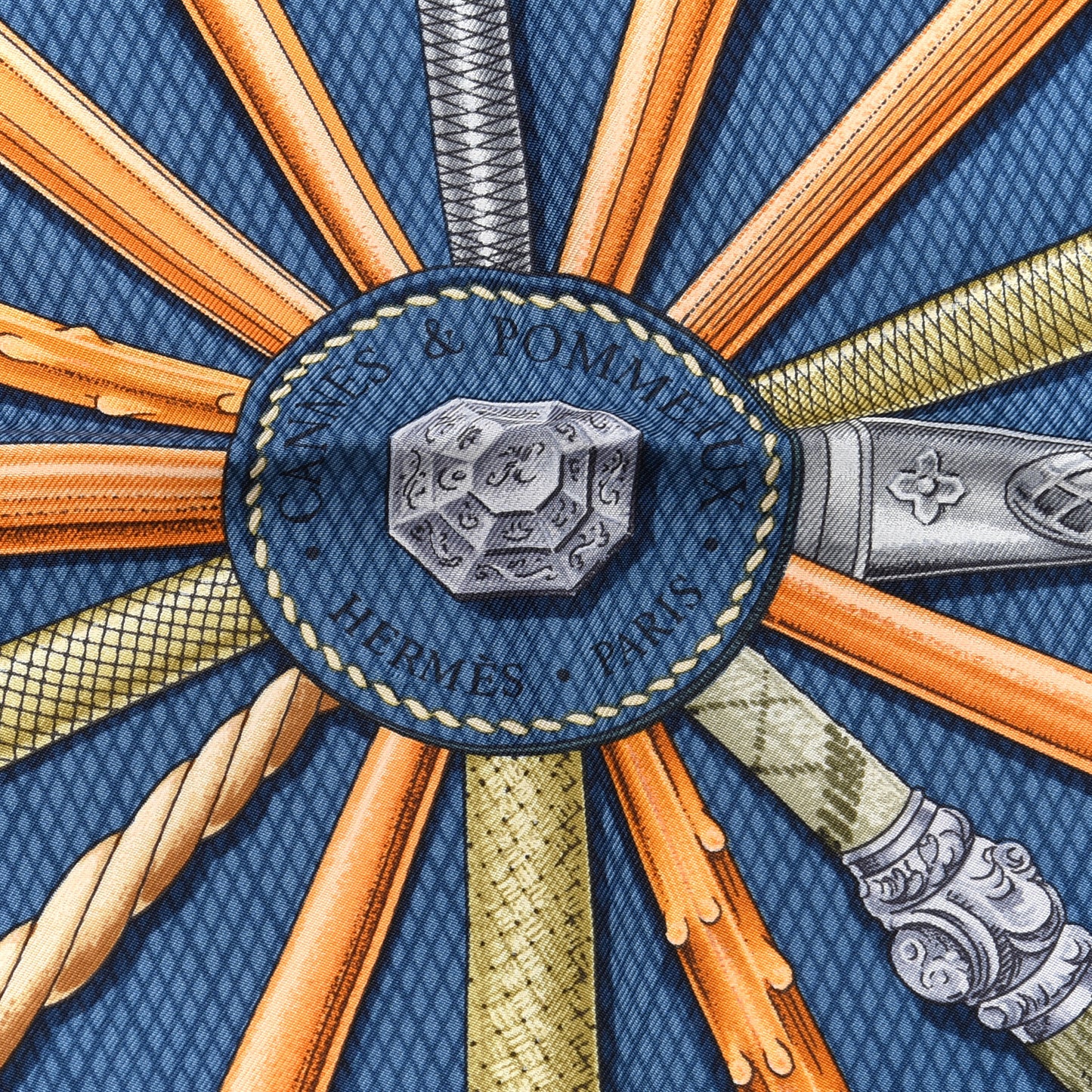 Silk Cannes Et Pommeaux Scarf 90