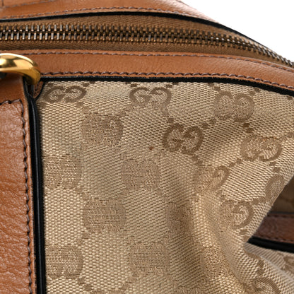 Gucci Monogram Web Medium Rania Top Handle Bag Sand 17 of 30