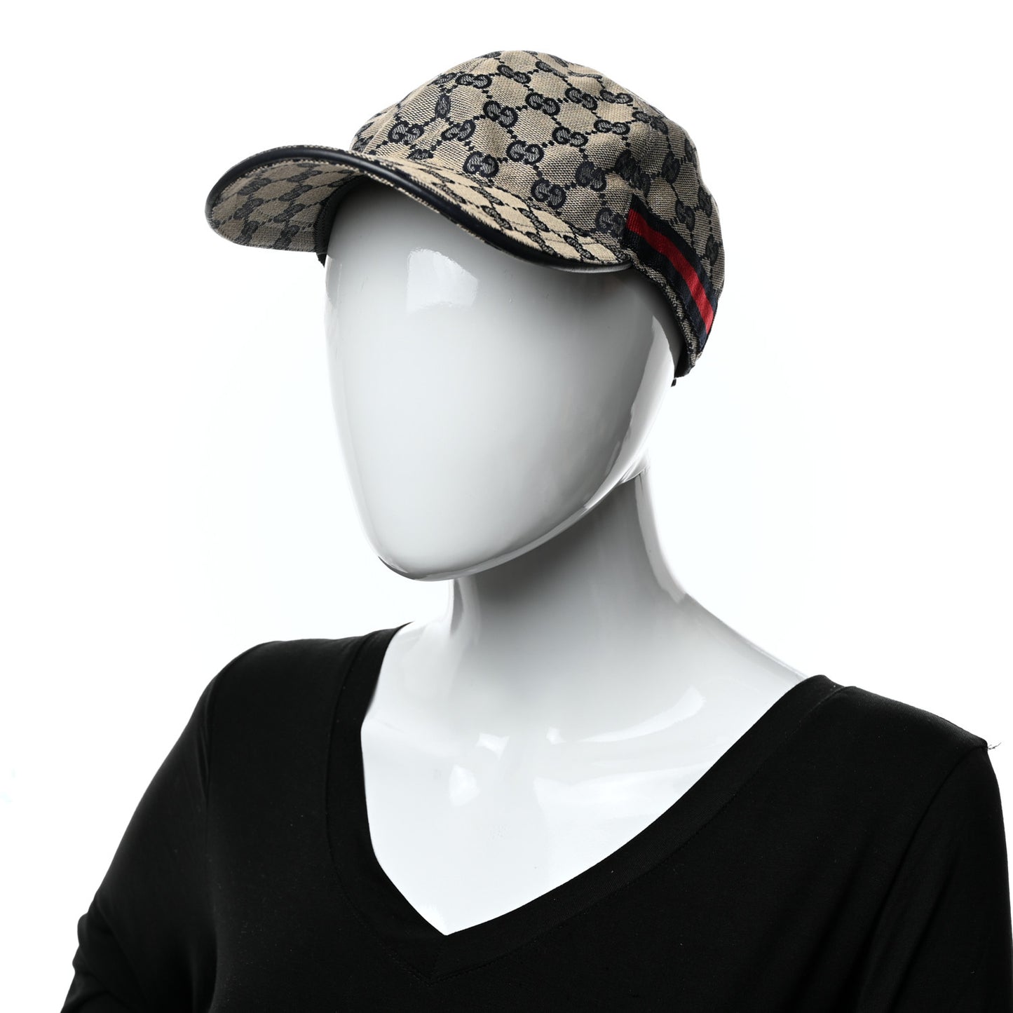 Monogram Web Baseball Hat M Beige Blue