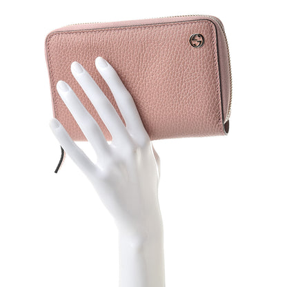 Gucci Dollar Calfskin Medium GG Zip Around Wallet Soft Pink 2 of 8