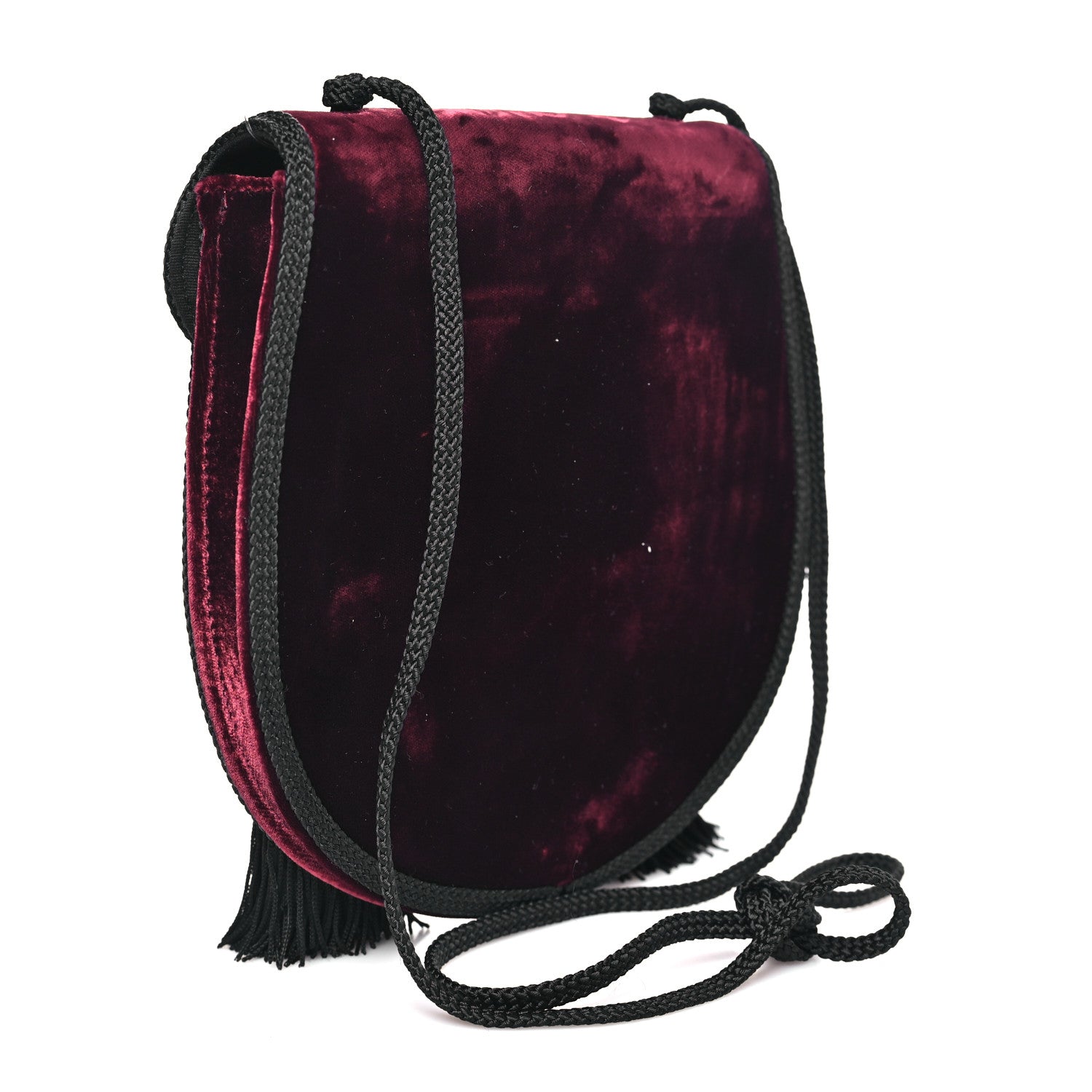 Saint Laurent Velvet Opium 2 Crossbody Bag Bordeaux Black 2 of 9