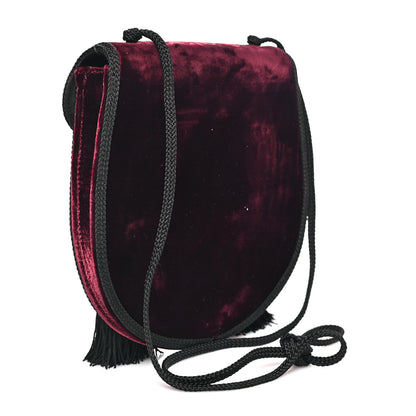 Saint Laurent Velvet Opium 2 Crossbody Bag Bordeaux Black 2 of 9